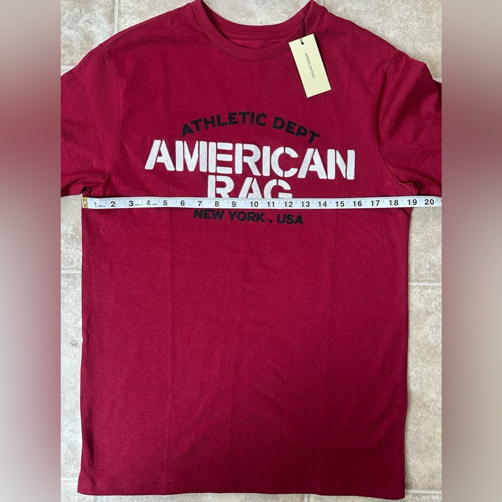 NWT American Rag Men's Burgundy Graphic Tee Size Medium - Picture 5 of 6